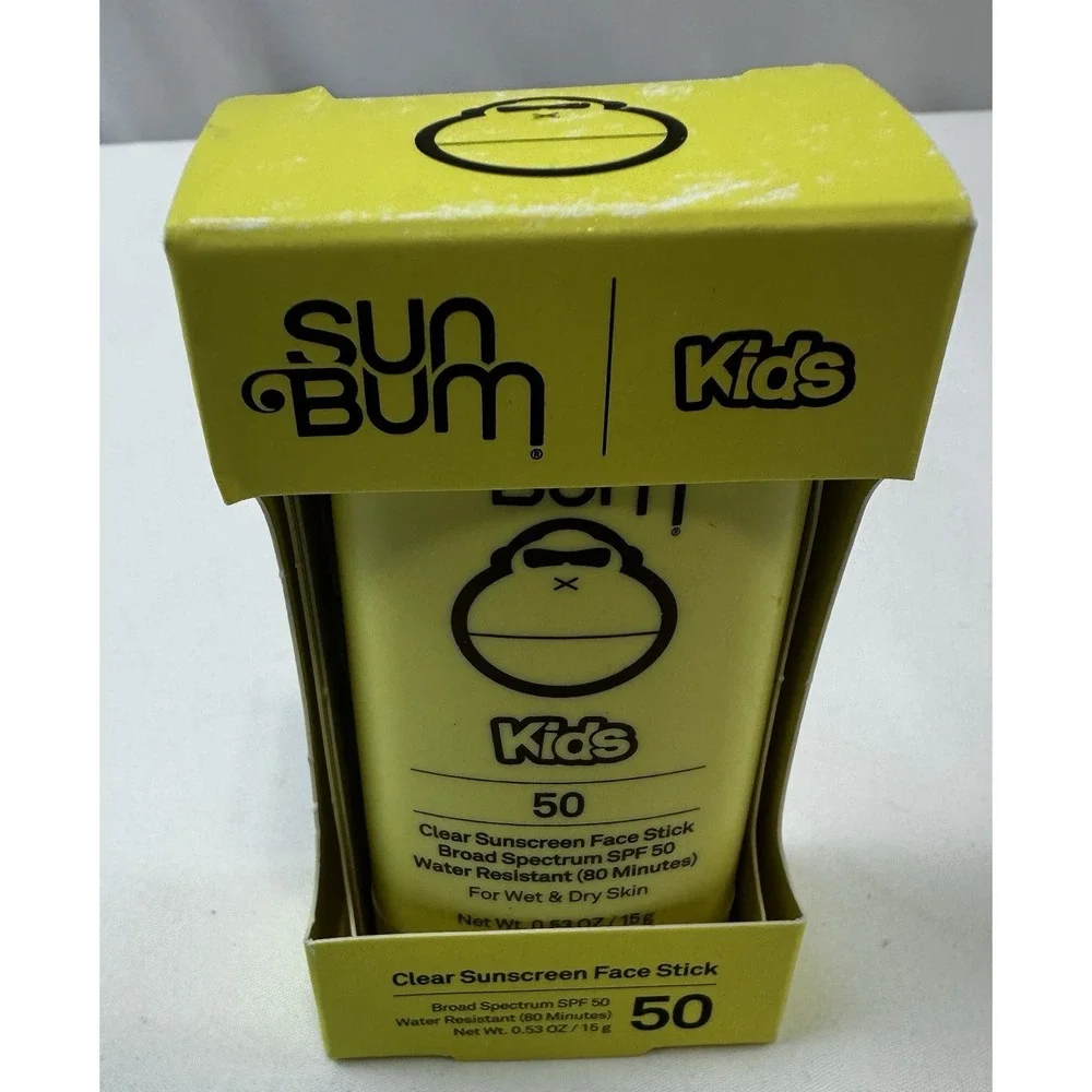 Sun Bum Kids Clear Sunscreen Face Stick SPF 50‎ Broad Spectrum Water Resistant